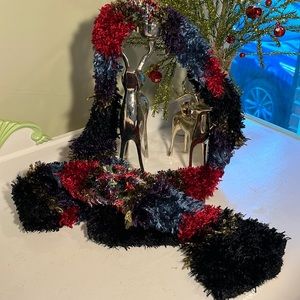 Multicolor soft fuzzy cozy long boa scarf